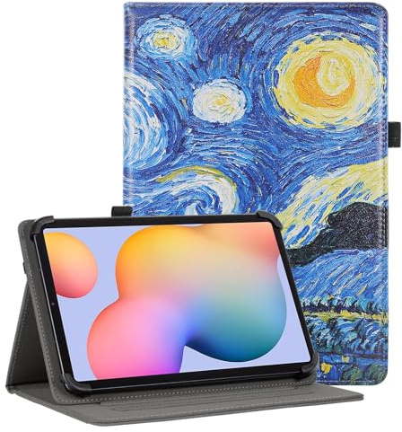 Vakarey Custodia Tablet 10.1 Pollici Universale per Doogee U11/U11 Pro/Tab G6/Tab A9 10 Pollici/A9 Pro+ Cover Tablet 11 Pollici,Notte Stellare