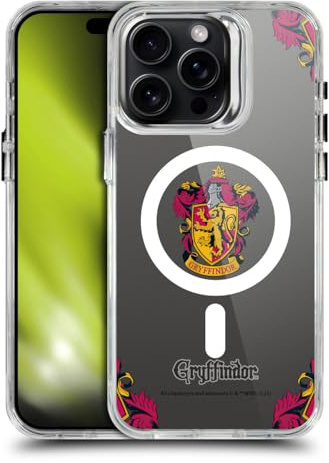 Head Case Designs Officially Licensed Harry Potter Gryffindor Houses Shockproof Bumper Case [Military Grade Protection] Compatible with Apple iPhone 15 Pro Max and Compatible with MagSafe
