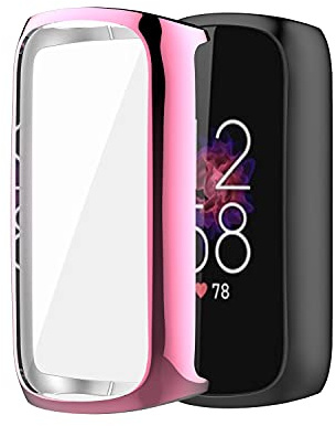 Panda Bobo Schutzhülle für Fitbit Luxe, TPU, kratzfest, staubdicht, Rosa