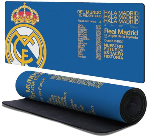 Head Case Designs sous Licence Officielle Real Madrid CF Plaine Logo De L'Insigne 37.4 x 15.75 x 0.16 inches (900 x 400 mm) - XL Tapis De Souris pour Jeux Bureau PC Clavier