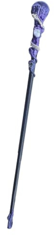 Generico Bacchetta di - Elegante Bastone da Mago Fatto A Mano, Design Decorativo di BacchettaDa, Bacchetta di con Pietre Preziose Naturali, Lavorazione Artigianale con Dettag