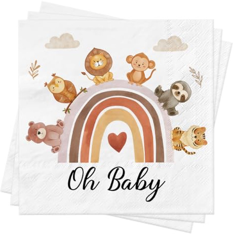 40 Stück Servietten Oh Baby, Babyparty Deko, Baby Shower Dekoration, Babyshowerparty Dekoration, Tischdeko Babyparty, Oh Baby Deko,Taufe Servietten Geburtstag