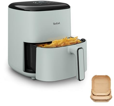 Tefal Easy Fry Max - POP - Luftfritteuse, 5 l Fassungsvermögen, 6 Portionen, gesundes Braten, spart Zeit und Energie, digitales Bedienfeld, 10 automatische Kochprogramme, Eukalyptus