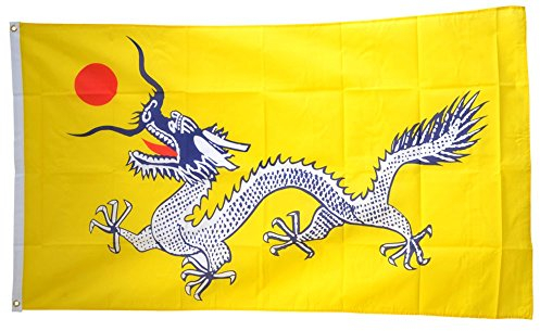 Flaggenfritze Fahne/Flagge China Qing Dynastie + gratis Sticker