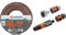 Gardena Comfort Highflex - Manguera (10 x 10, 13 mm, 1/2, 50 m, sin accesorios) + 18291-20 Kit, Negro, Gris, Naranja, Plata