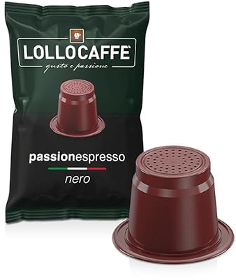 LOLLO CAFFÈ - PASSIONESPRESSO NERO - Box 100 NESPRESSO COMPATIBLE CAPSULES 5.5g