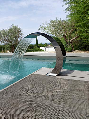 CASCADES-INOX 316 Fontaine Piscine Bassin Modèle Cobra Hauteur 65cm