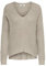 JdY Damen Jdynew Megan L/S Knt Noos Strickpullover, Cement/Detail:w. Black Ply, L EU