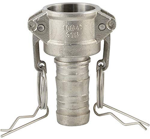 Fittingteile - Scatola di collegamento rapido Kamlock con beccuccio per tubo di tipo C (materiale: acciaio inossidabile 1.4408 – Tubo Ø interno: 32 mm)
