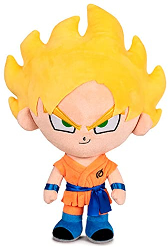 Plüschtier Son Goku, Super Saiyan, blondes Haar, Dragon Ball, 31 cm