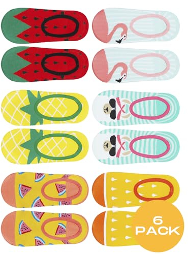 soxo Chaussette Invisible Femme Protege Pied Coton Soquettes Fantaisie Socquettes 35-40 6 Paires