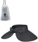 Andiker Straw Hat Sun Visor Hats with Wide Brim for Women Ladies Foldable Cap Ponytail Beach Hat with A Storage Bag for Summer Black White Beige (Black)