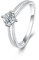 Musihy Modeschmuck Ringe, Couple Ring Zirkonring 4 Krappen Verschlungene Ringe Zirkonia Weiß Ringgröße 51 Sinnvolle Geschenke