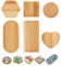 Lot de 6 Dessous de Verre en Mosaïque de Bambou - Plateaux de Base Vierges pour Plantes, Plaques d'Art (Carreaux de Mosaïque Non Inclus)