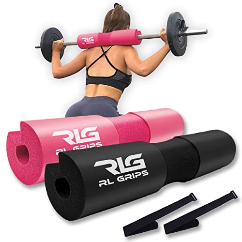 RL Grips - Barbell Pad für Kniebeugen und Hip Thrust – Gepolsterte Hantelschutzauflage aus hochdichtem Schaumstoff – Ergonomisches Gym-Zubehör für Krafttraining