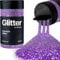 Hemway Premium Glitter Shaker - Purple | Microfine Metallic Flake Sequins for Resin & Epoxy Crafts | Craft Supplies for Tumblers, Festival, Hair, Face, Body, Eye & Nail Art | 125 g