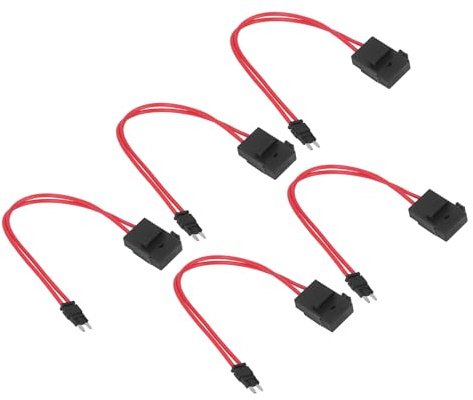 Auto-Mini-Sicherungshalter-Steckverbinder, Fahrzeug-Sicherungskasten-Panel-Steckverbinder, Kompakt, Dünn, 20 A, 5 Stück, Regulärer Direkter Ersatz, Mini-Spitze, Professionell für Kfz-Schaltungen