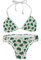 Monstera Bikini-Sets mit Blättern, grünes Muster, für Damen, Strand-Badeanzug, Mehrfarbig, XXL