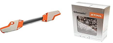 Stihl 2 In 1 1/4%22 p Feilenhalter, weiß-orange, 5605 750 4306 & 101186921 PICCO MICRO 71PM3 3670/72 Ersatzkette, Länge 35cm