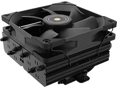 Thermalright SI-100 Black CPU Luftkühler, 6×6mm Heatpipes, TL-E12B PWM Quiet Fan CPU Kühler mit S-FDB V2.0 Lager,AGHP 3.0 Technologie,Für AM4/AM5/Intel 1150/1151/1200/1700/1851/2011, PC-Kühler