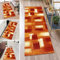 QQrunner Läufer Teppich Lang Flur rutschfest Waschbar 50x100cm Orange Abstrakt Kücheläufer Waschbar Meterware Teppichmatten Korridor Polyester Wohnzimmer Schlafzimmer 40-120cm Breit, Anpassbare Größe