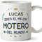 MUGFFINS Tazas Personalizadas para MOTERO hombre - En Español - Mejor del Mundo - 11 oz / 330 ml - Regalo Personalizable original y divertido