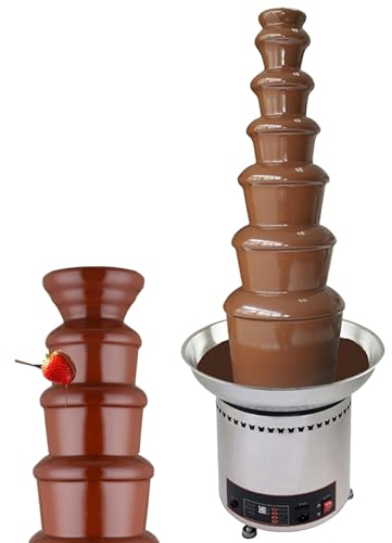 NYANS 7 Tiers Commercial Chocolate Fountain, Professional Chocolate Melting Pot, 350W Chocolate Fondue Waterfall, for Birthday Wedding Party
