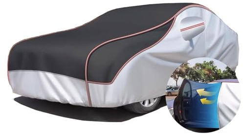 Autoabdeckung Für Opel Corsa B C D F, Winddicht, Kratzfest, Staubdicht Autoplane Oxford Allwetterschutz wasserdichte Autoplane Für Den Außenbereich (Color : Black, Size : Corsa D)