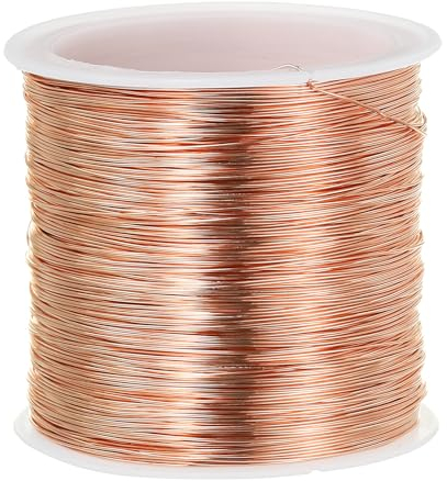 PATIKIL 28 Gauge Jewelry Wire, 328 Feet/100M Pure Copper Jewelry Beading Wire Soft Metal Plant Stem Ties for Jewelry Craft, Copper Tone (0.012)
