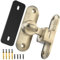 Flip Sliding Barn Door Lock, 90/180 Degree Sliding Door Lock Latch and latches for Barn Door, Pet Door, Bathroom, Outdoor, Garage, Window, Sliding Door (1, Bronze)