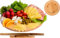 OSTENTO Drehbare Servierplatte Holz, Pizzabrett Drehbar, Drehplatte, Servierteller, Tortenplatte, Drehteller für Käse Wurst Pizza Snacks (Ø 45 cm)