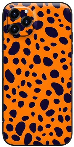 Berkin Arts Compatible with iPhone 11 Pro Case Clear Silicone Cover Leopard Print Orange Modern Artistic Trendy Design