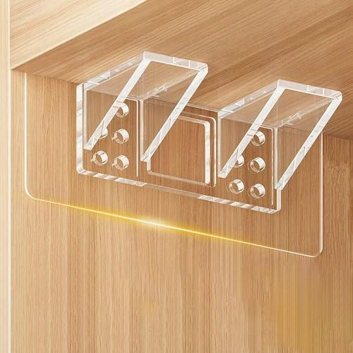 12 Support Etagere Invisible,Supports d'étagères Autocollants,15x7cm Double Row Plus,Supports D'Étagères Autocollants,Support Etagere Murale,Support Etagere Placard,Pour Étagères Placard Penderie