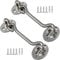 TOPYWMSP Hook and Eye Latch 2Pcs 4 Inch Stainless Steel Cabin Hook for Door,Gate,Window(100mm)
