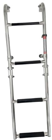 MagiDeal Scaletta d'imbarco per Barche Marine, Scaletta Telescopica per Barche, Pieghevole, Resistente, Antiscivolo, Scaletta da Bagno per Gommone Yacht Marino, Scaletta a 4 gradini
