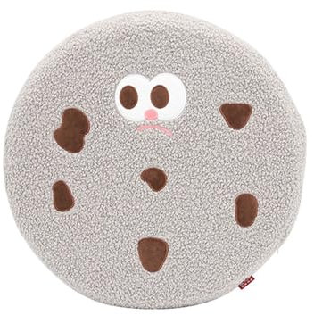 Uixxducc Memory Schaum Sitzkissen Kinder, ø40cm Runde Stuhlkissen Stuhl, Cartoon Keks Sitzkissen Stuhl Sitzpolster Bodenkissen für Home Office Auto Kinderschule (Grau,40 * 40 * 4.5cm)