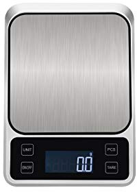 Lancoon Bilancia da Cucina Digitale 5kg/0.1g Alta Precisione Bilancia Multifunzione Alimentare Carne Gioielli Laboratorio Polvere di Carati Scala Inglese con Display LCD Retroilluminato