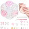 Annickee Breloques 3D pour Ongles - Nœuds, Fleurs et Perles en Résine - Set de Décoration DIY