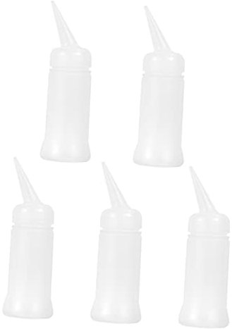 Baluue 5st Sprühflasche Haarapplikatorflasche Applikatorflasche Für Haarkamm Für Die Haarfarbe Haarfärbe-applikatorflasche Squeeze-flaschen Für Farbe Farbauftragsflaschen Weiß