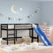 Willood Kinderhochbett mit Rutsche Schwarz 90x190 cm Massivholz Kiefer