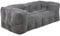 bananair - 3-Sitzer Sofa Modular, Kunstfell Streifen - Weich & Bequem - Schaumstoff- & Faserfüllung - Innovatives Sofa & Sitzsack, 2 Abnehmbare Teile (Dunkelgrau)