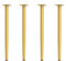 Lot de 4 pieds de table en métal coniques verticaux pour table basse, table à manger, table de chevet - 90 cm (doré)
