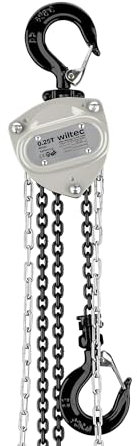 Wiltec Paranco a catena manuale V21-0,25, capacità di carico 250 kg, altezza di sollevamento 3 m, leggero e compatto, per impieghi gravosi