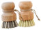 CLISPEED Wooden Handle Dish Brush Set Basic Dish Brush for Kitchen Countertop Cleaning Dishwashing Sponges