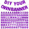 DIY Banner Kit mit Buchstaben Glitzer Banner Buchstaben Lila Anpassbare Geburtstagsbanner Abschlussbanner Benutzerdefinierte Party Hängende Banner für Abschlussfeier Hochzeit Party Babyparty