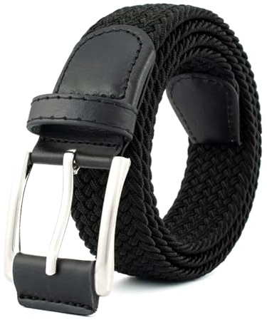 HELBAY Women's Braided Jeans Belt with A Metal Lock, Adjustable Buckle, and Hole-Free Design for Ease of Use.