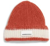 ARMEDANGELS Unisex Mütze aus Alpaca Mix JUPILAA STRIPED UN-WASTED Emergency Red-oatmilk