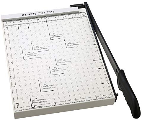 Voluker Papierschneider A4, Profi Hebelschneider Rollenschneider Schneidergerät für Schule & Büro, Schnittlänge 47cm, Schnittleistung 10 Blatt
