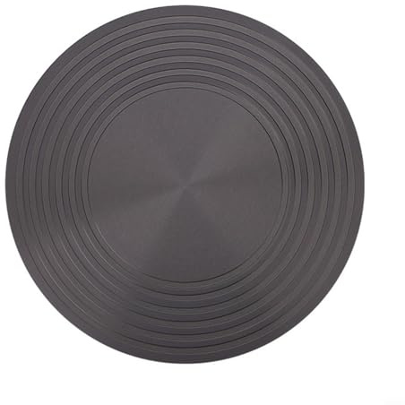 GANCEI Doppelseitige Wärmeleitplatte aus Aluminiumlegierung, mit rutschfestem Design und verbrühungsfreiem Griff, Induktionsadapter für Glas-Kochgeschirr, schwarz, 28 cm (28 cm)