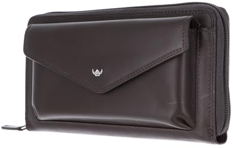 Golden Head Leder Geldbörse Polo RFID Protect RV-Damenbörse 2830 Dunkelbraun